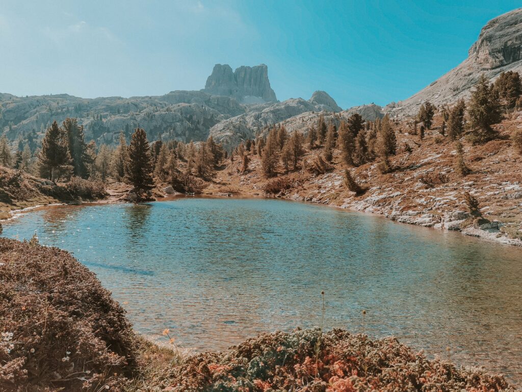 trekking semplici da fare in veneto: Escursione al Lago di Limides: la vista del lago dal sentiero