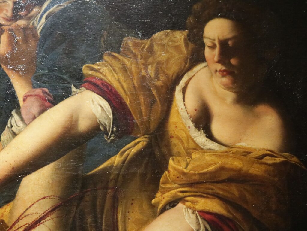 dettaglio della Giuditta di Artemisia Gentileschi