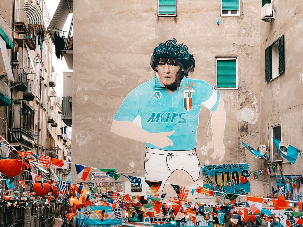 murales di Maradona a Napoli