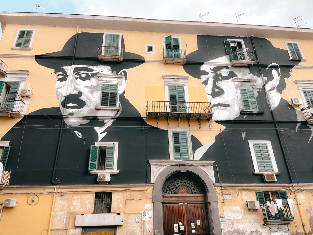 murales di Totò e Peppino a Rine Sanità