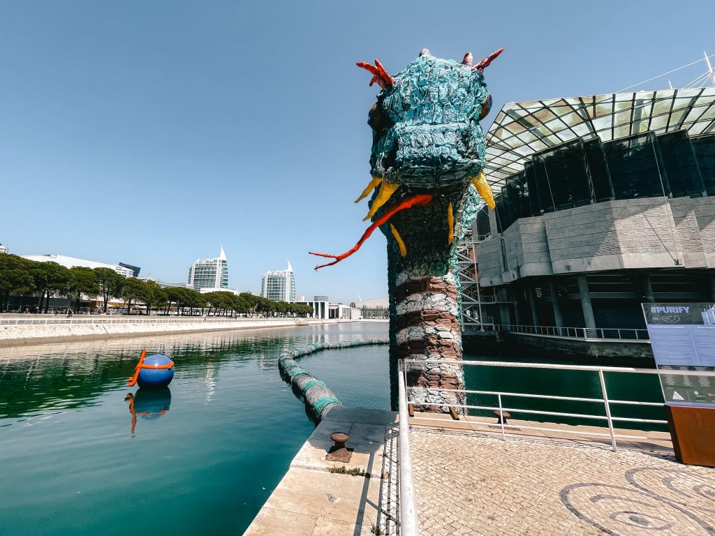 mostro marino presso l'acquario di Lisbona