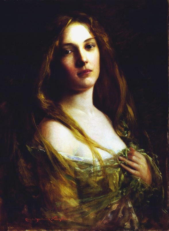 Ritratto di giovane donna di Charles Frederick Naegele (1857-1944), spesso usato come rappresentazione di Gentile Budrioli